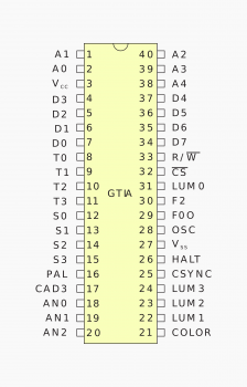 GTIA - Graphic Television Interface Adaptor.  C014805 (NTSC) / C014889 (PAL)