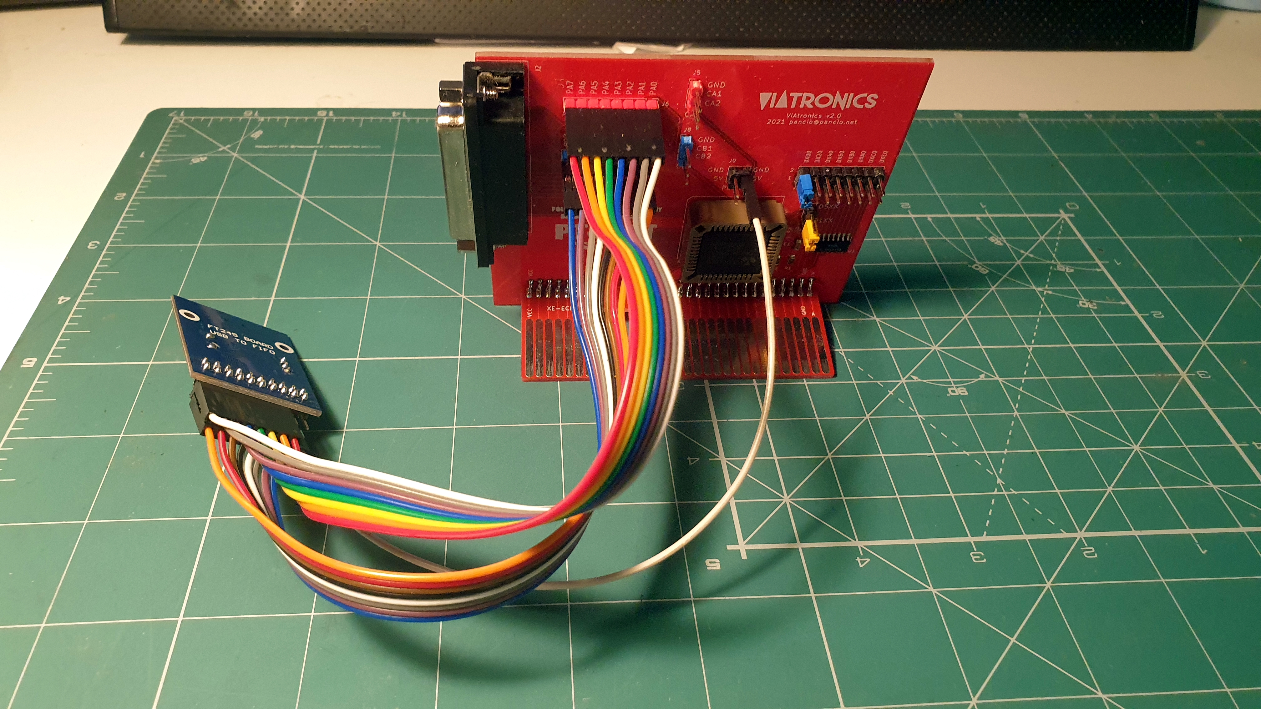 VIAtronics CART/ECI VERTICAL board with FT245 connected